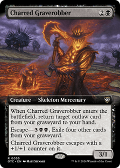 Charred Graverobber (Extended Art) (55) [Outlaws of Thunder Junction Commander] - Deck Out Gaming