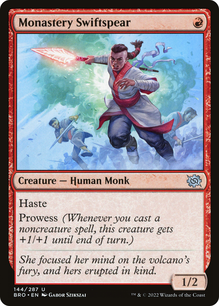 Monastery Swiftspear (144) [The Brothers' War] foil - Deck Out Gaming