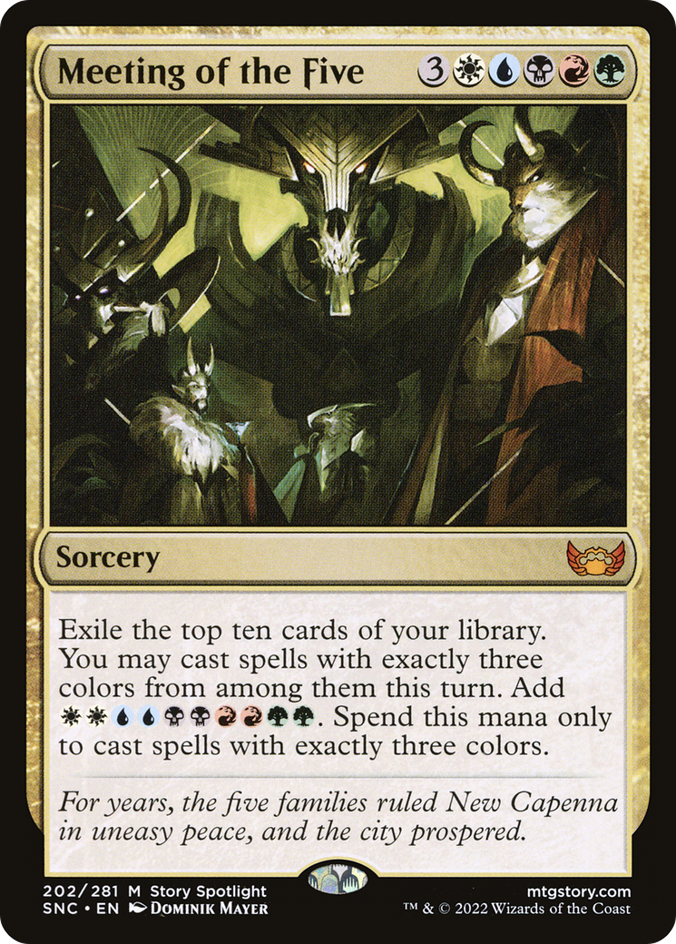 Meeting of the Five (202) [Streets of New Capenna] foil - Deck Out Gaming