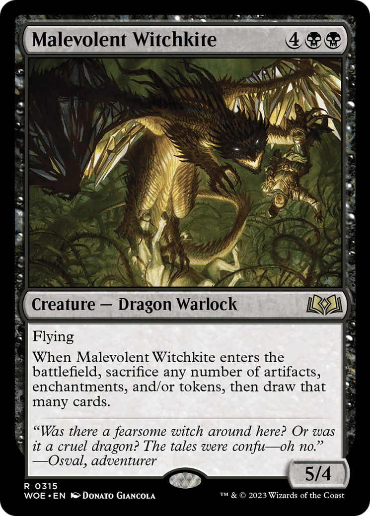 Malevolent Witchkite (315) [Wilds of Eldraine] foil - Deck Out Gaming