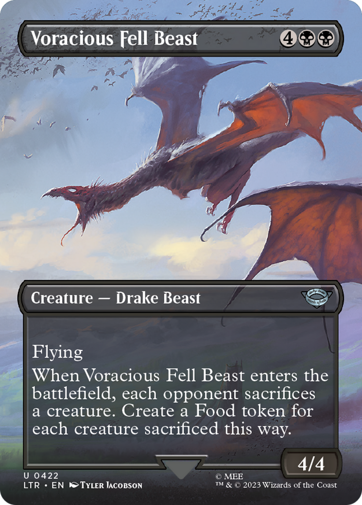 Voracious Fell Beast (Borderless) (422) [The Lord of the Rings: Tales of Middle-earth] foil - Deck Out Gaming