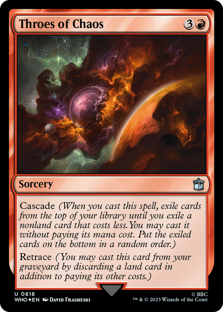 Throes of Chaos (Surge Foil) (818) [Doctor Who] foil - Deck Out Gaming
