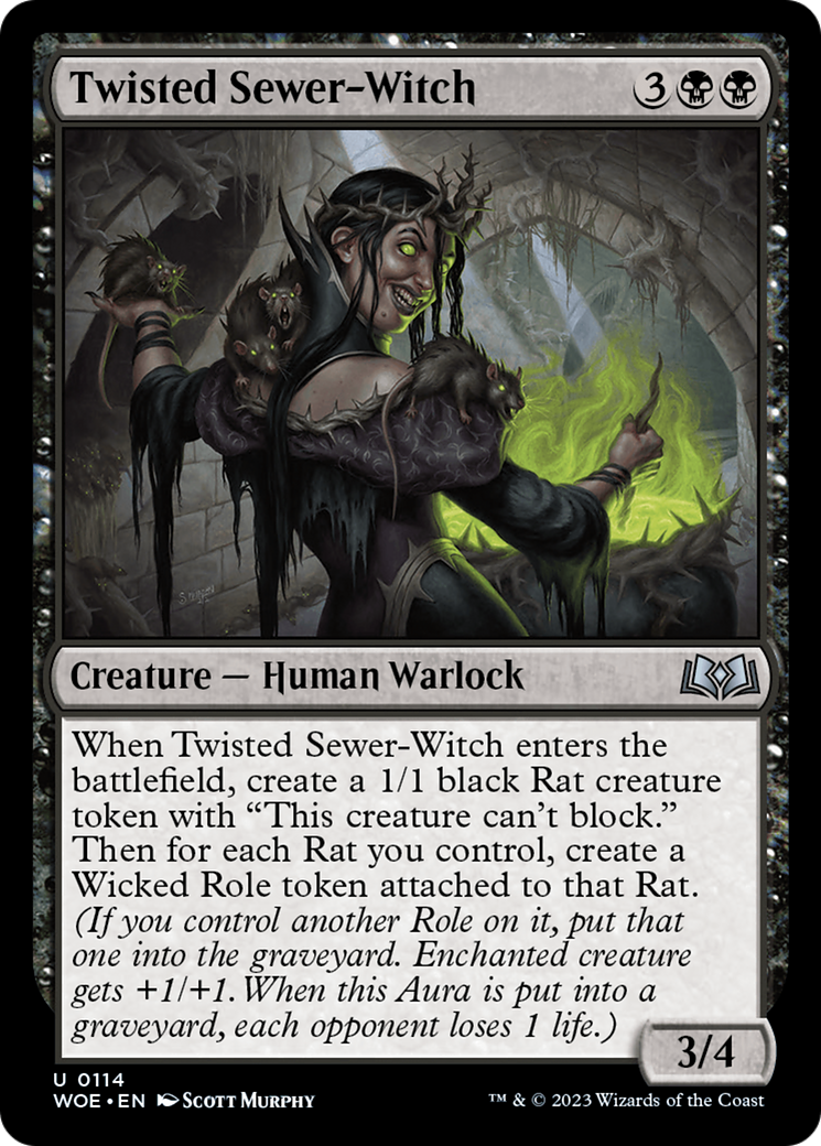 Twisted Sewer-Witch (114) [Wilds of Eldraine] foil - Deck Out Gaming