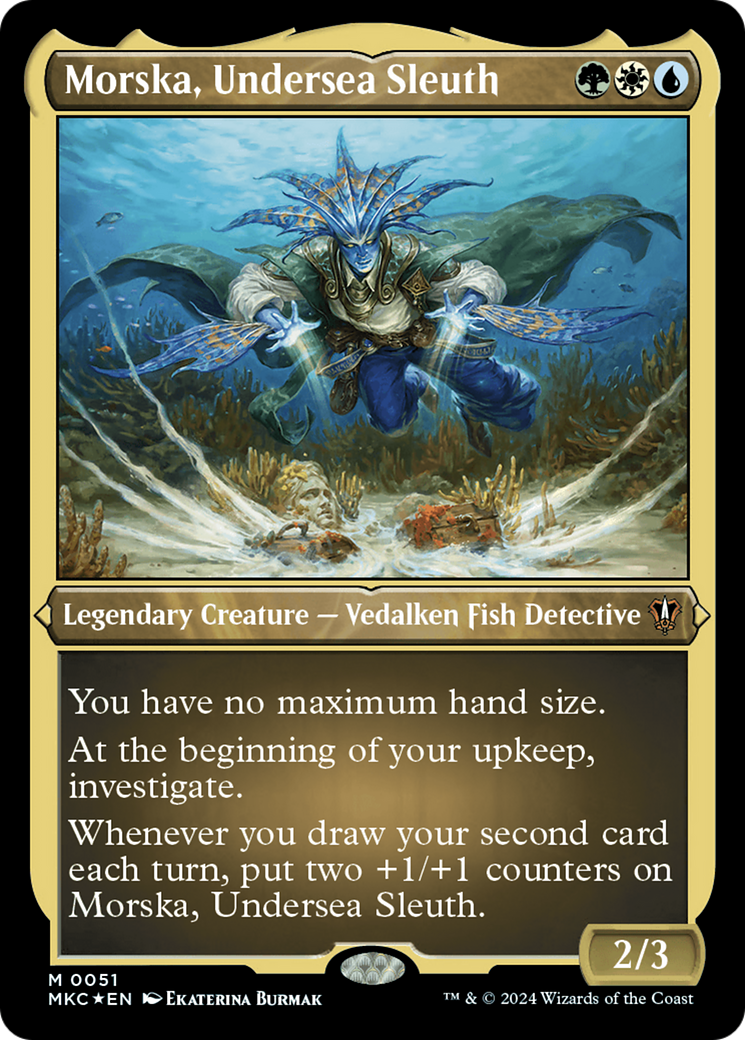 Morska, Undersea Sleuth (Display Commander) - Thick Stock (51) [Murders at Karlov Manor Commander] foil - Deck Out Gaming