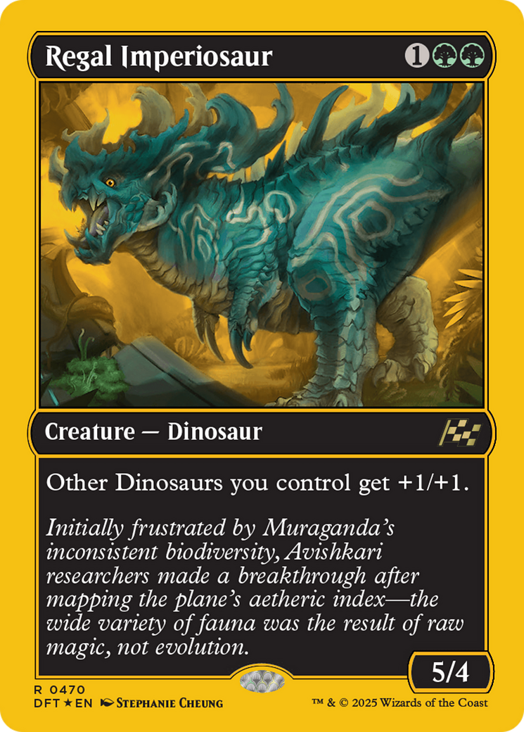 Regal Imperiosaur (First-Place Foil) (470) [Aetherdrift] foil - Deck Out Gaming