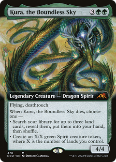Kura, the Boundless Sky (Extended Art) (478) [Kamigawa: Neon Dynasty] foil - Deck Out Gaming