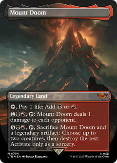 Mount Doom (Borderless) (Surge Foil) (754) [The Lord of the Rings: Tales of Middle-earth] foil - Deck Out Gaming