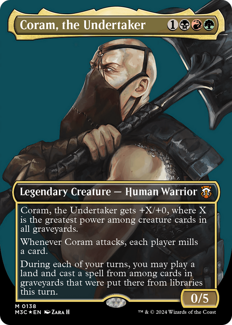 Coram, the Undertaker (Borderless) (Ripple Foil) (138) [Modern Horizons 3 Commander] foil - Deck Out Gaming