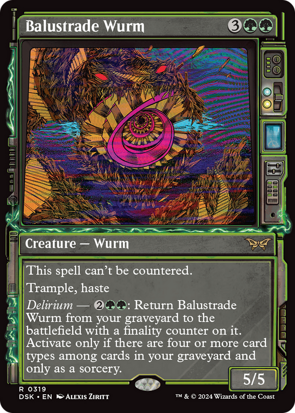 Balustrade Wurm (Showcase) (319) [Duskmourn: House of Horror] foil - Deck Out Gaming