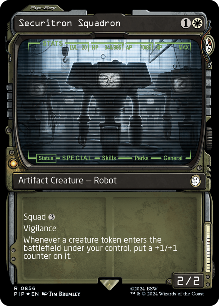 Securitron Squadron (Showcase) (Surge Foil) (856) [Fallout] foil - Deck Out Gaming