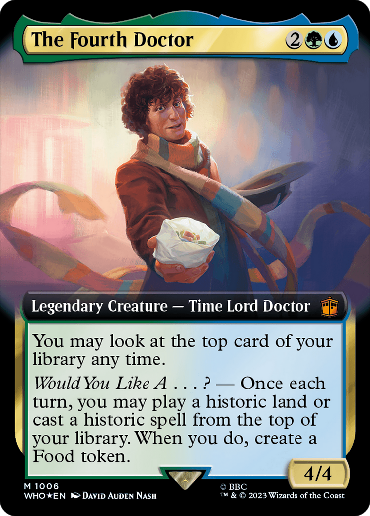 The Fourth Doctor (Extended Art) (Surge Foil) (1006) [Doctor Who] foil - Deck Out Gaming