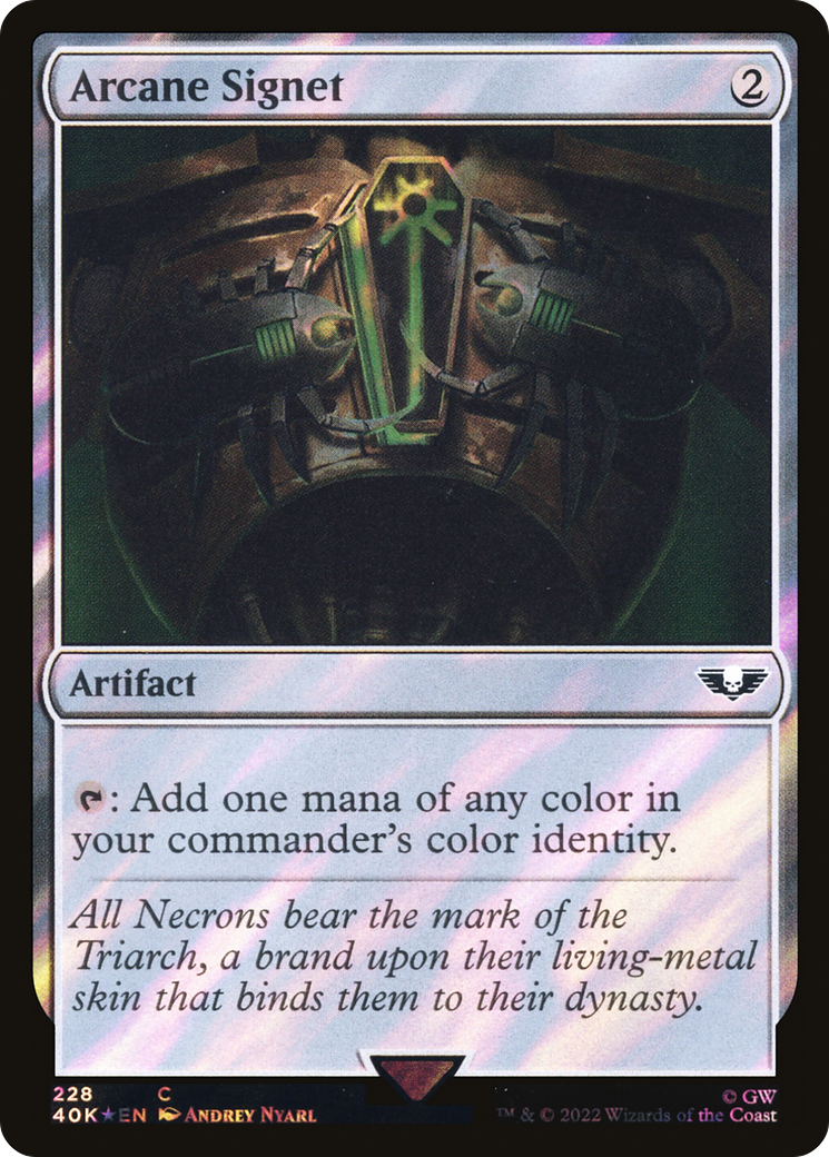 Arcane Signet (228) (Surge Foil) (228) [Warhammer 40,000 Commander] foil - Deck Out Gaming