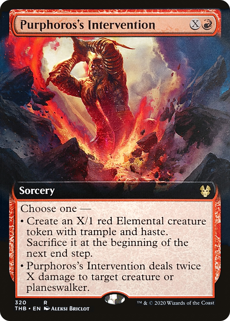 Purphoros's Intervention (Extended Art) (320) [Theros Beyond Death] foil - Deck Out Gaming
