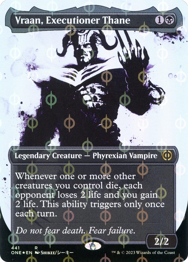 Vraan, Executioner Thane (Showcase) (Step-and-Compleat Foil) (441) [Phyrexia: All Will Be One] foil - Deck Out Gaming