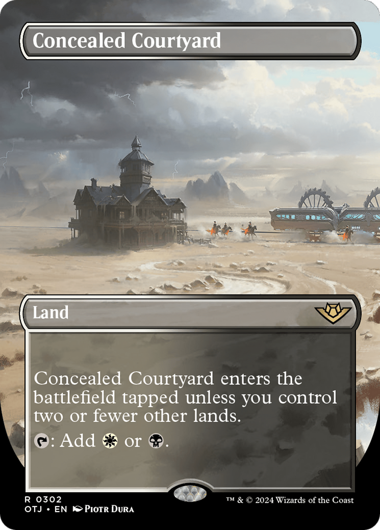 Concealed Courtyard (Borderless) (302) [Outlaws of Thunder Junction] foil - Deck Out Gaming