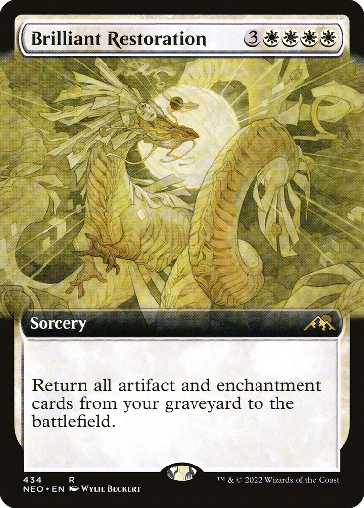 Brilliant Restoration (Extended Art) (434) [Kamigawa: Neon Dynasty] foil - Deck Out Gaming