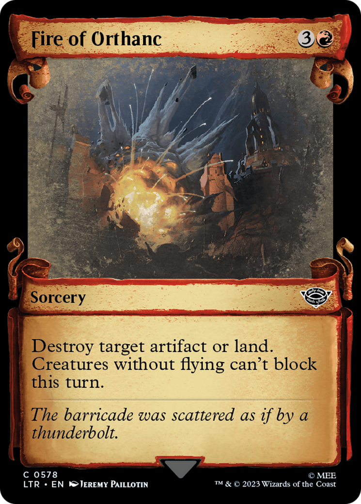 Fire of Orthanc (Showcase Scrolls) (578) [The Lord of the Rings: Tales of Middle-earth] foil - Deck Out Gaming