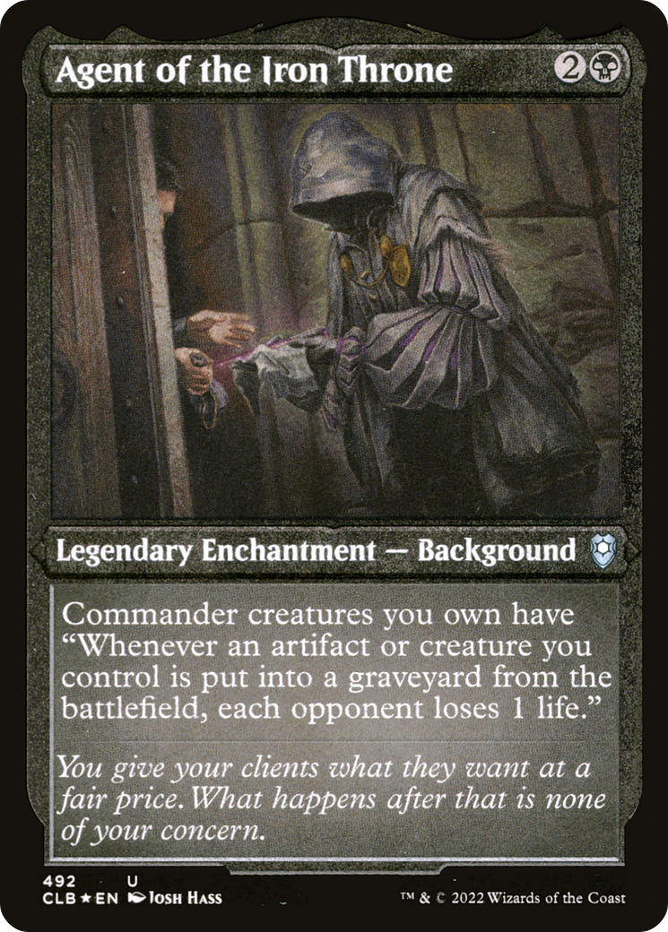 Agent of the Iron Throne (492) [Commander Legends: Battle for Baldur's Gate] etched - Deck Out Gaming