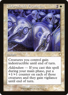 Unbreakable Formation (Retro Frame) (78) [The Brothers' War Commander] - Deck Out Gaming