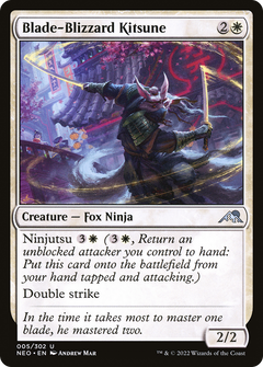 Blade-Blizzard Kitsune (5) [Kamigawa: Neon Dynasty] foil - Deck Out Gaming
