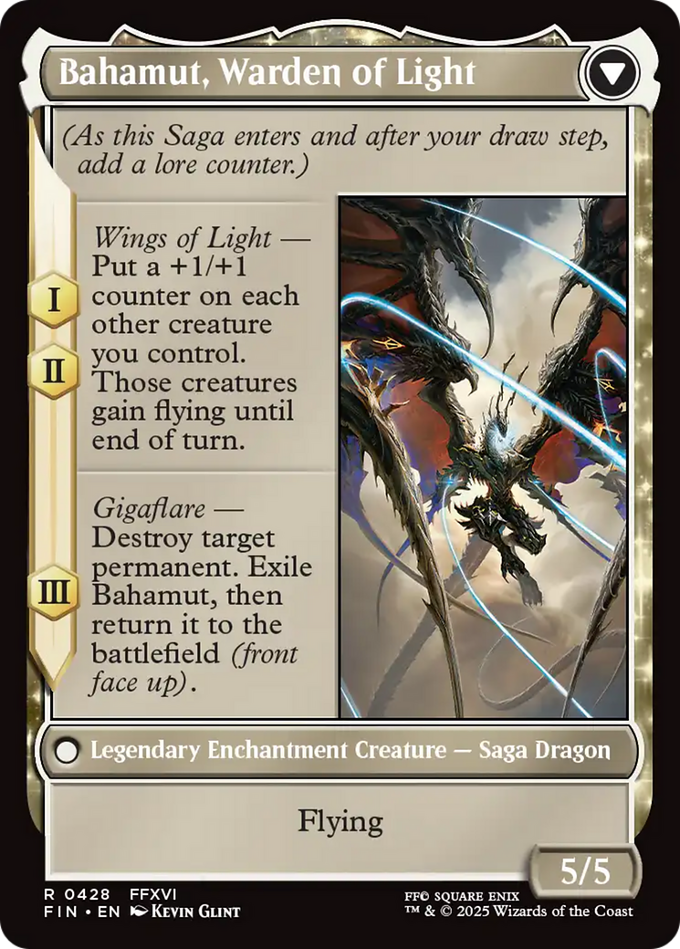 Dion, Bahamut's Dominant // Bahamut, Warden of Light (428) [FINAL FANTASY] foil - Deck Out Gaming