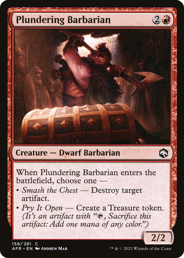 Plundering Barbarian (158) [Adventures in the Forgotten Realms] foil - Deck Out Gaming