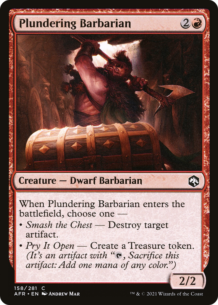 Plundering Barbarian (158) [Adventures in the Forgotten Realms] foil - Deck Out Gaming