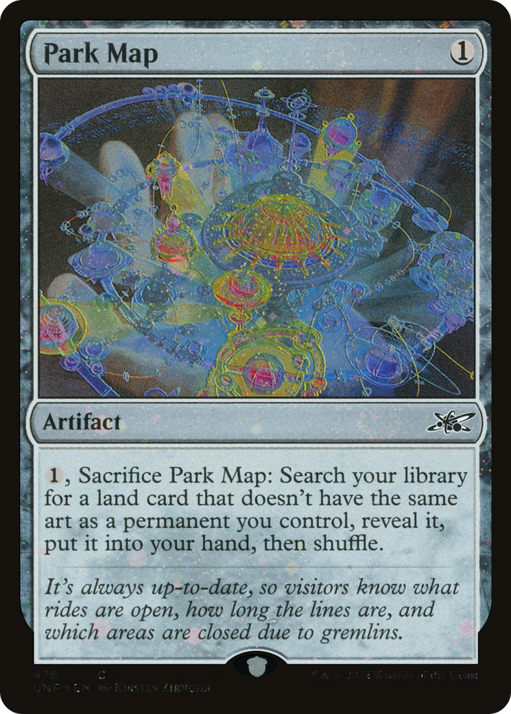 Park Map (Galaxy Foil) (476) [Unfinity] foil - Deck Out Gaming