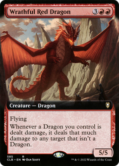 Wrathful Red Dragon (Extended Art) (585) [Commander Legends: Battle for Baldur's Gate] foil - Deck Out Gaming
