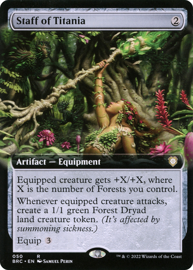 Staff of Titania (Extended Art) (50) [Commander: The Brothers' War] foil - Deck Out Gaming