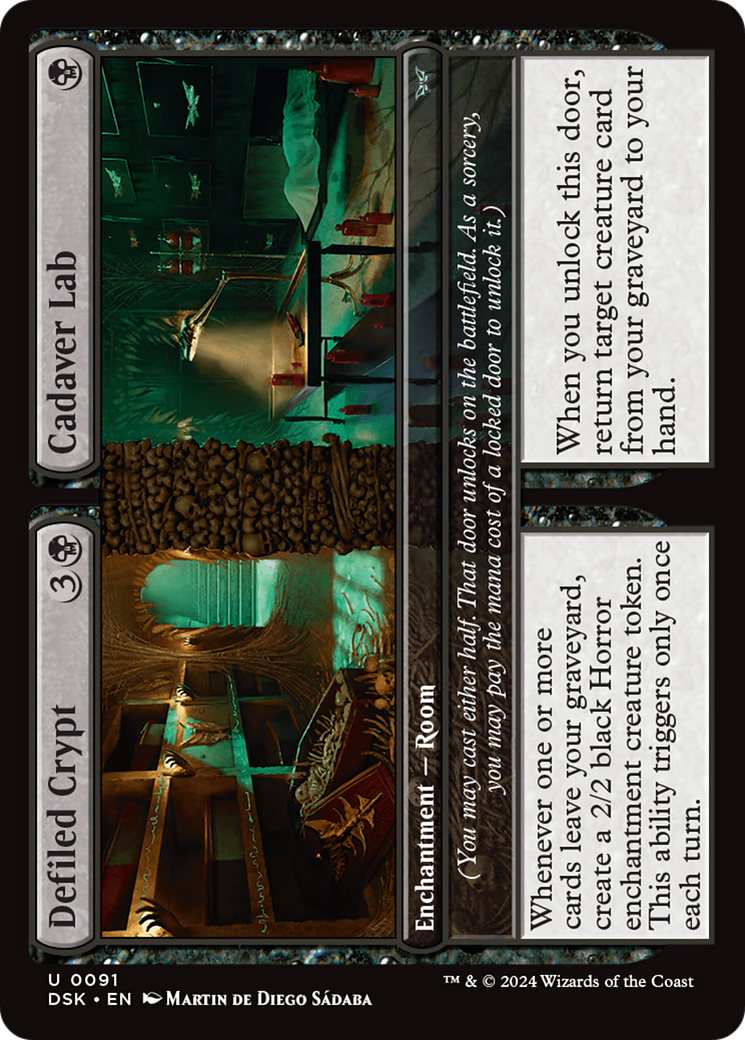 Defiled Crypt // Cadaver Lab (91) [Duskmourn: House of Horror] foil - Deck Out Gaming
