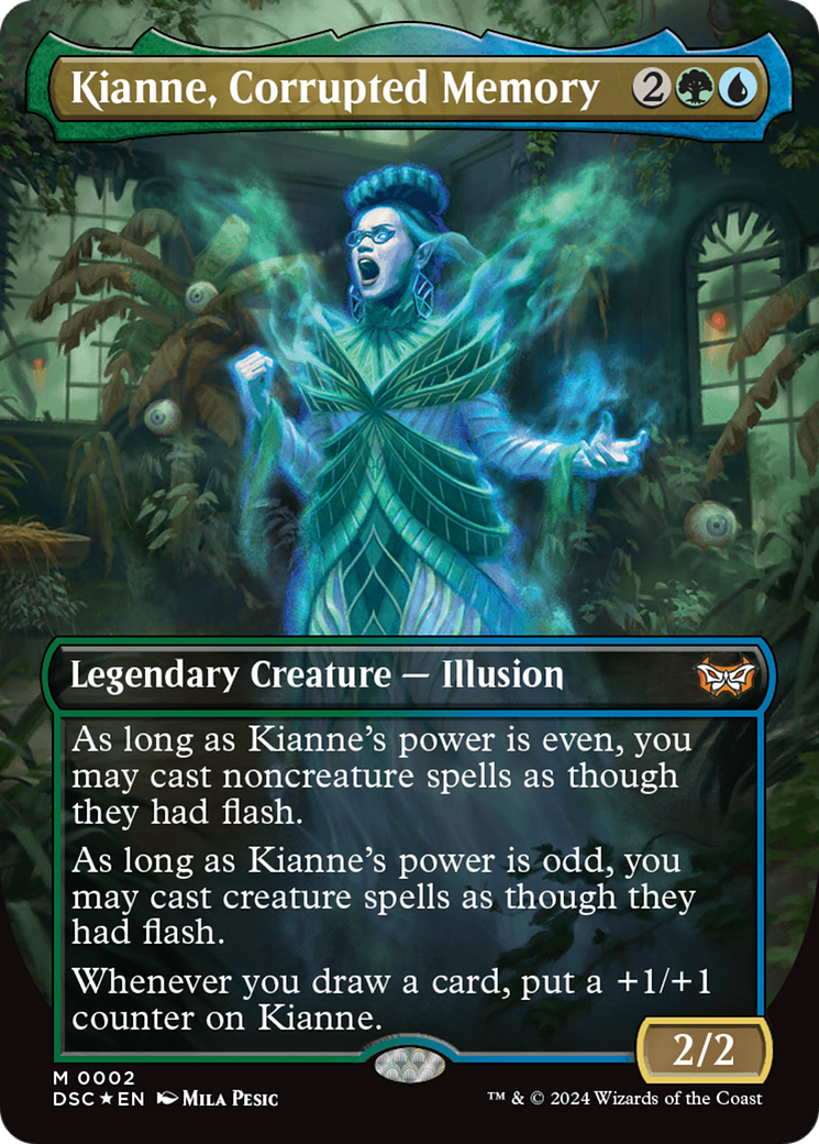 Kianne, Corrupted Memory (Borderless) (2) [Duskmourn: House of Horror Commander] foil - Deck Out Gaming