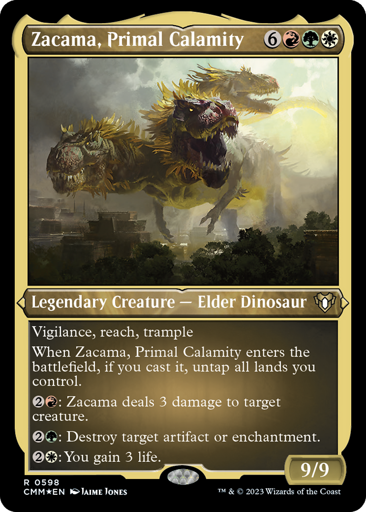 Zacama, Primal Calamity (598) [Commander Masters] etched - Deck Out Gaming