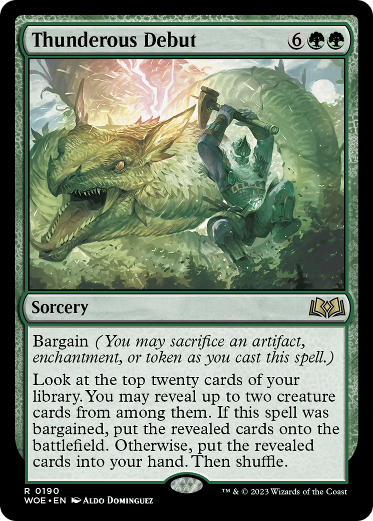 Thunderous Debut (190) [Wilds of Eldraine] foil - Deck Out Gaming