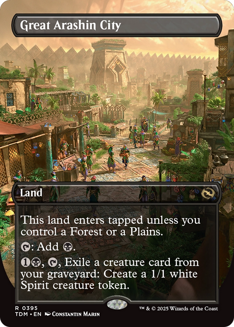 Great Arashin City (Borderless) (395) [Tarkir: Dragonstorm] - Deck Out Gaming