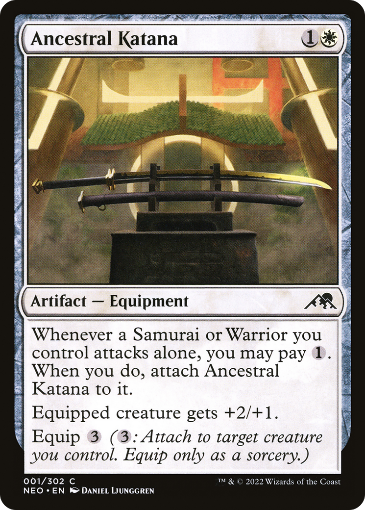 Ancestral Katana (1) [Kamigawa: Neon Dynasty] foil - Deck Out Gaming