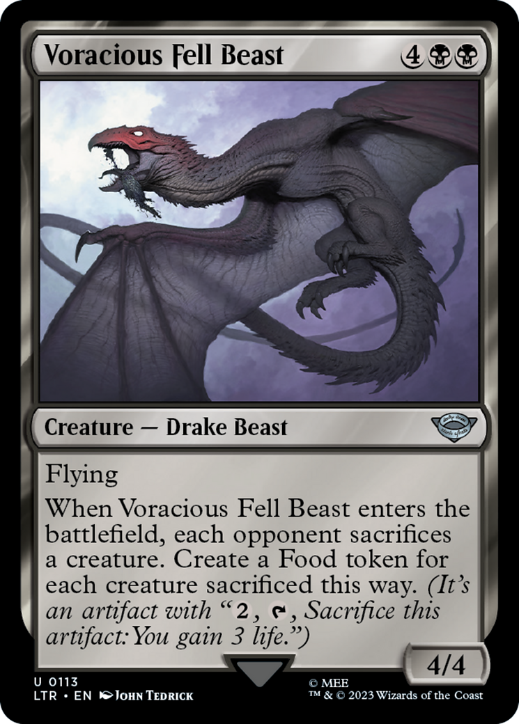 Voracious Fell Beast (113) [The Lord of the Rings: Tales of Middle-earth] foil - Deck Out Gaming