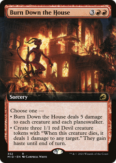 Burn Down the House (Extended Art) (352) [Innistrad: Midnight Hunt] foil - Deck Out Gaming