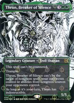 Thrun, Breaker of Silence (Borderless) (Step-and-Compleat Foil) (456) [Phyrexia: All Will Be One] foil - Deck Out Gaming