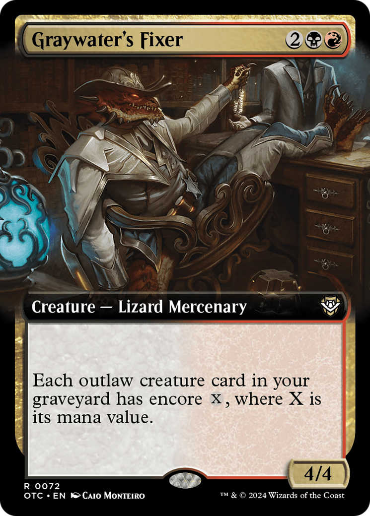 Graywater's Fixer (Extended Art) (72) [Outlaws of Thunder Junction Commander] - Deck Out Gaming