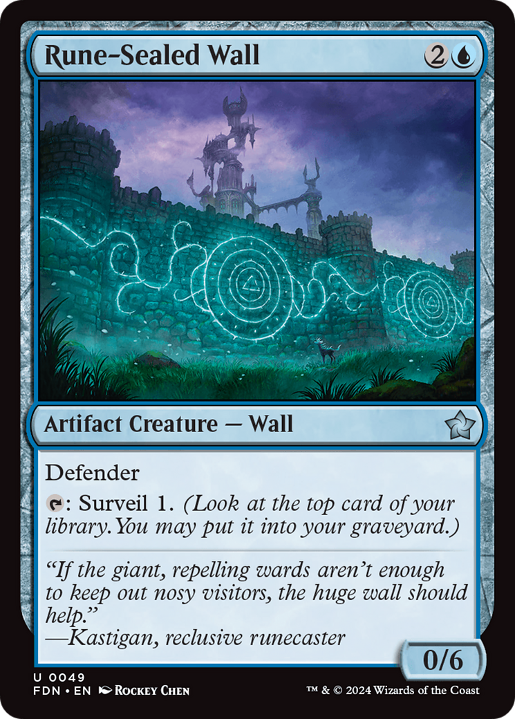 Rune-Sealed Wall (49) [Foundations] foil - Deck Out Gaming