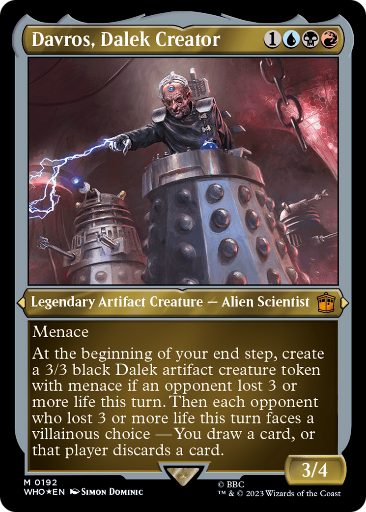 Davros, Dalek Creator (Display Commander) - Thick Stock (192) [Doctor Who] foil - Deck Out Gaming