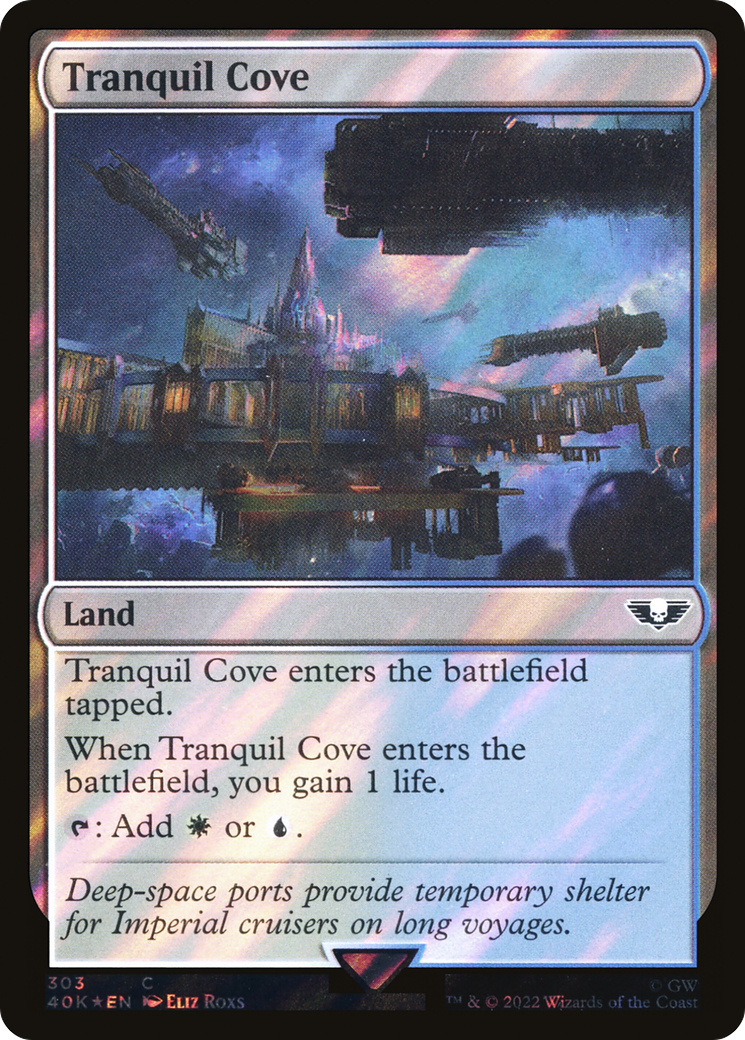 Tranquil Cove (Surge Foil) (303) [Warhammer 40,000 Commander] foil - Deck Out Gaming