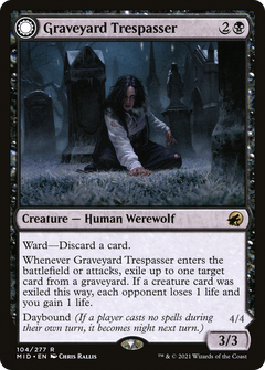 Graveyard Trespasser // Graveyard Glutton (104) [Innistrad: Midnight Hunt] - Deck Out Gaming