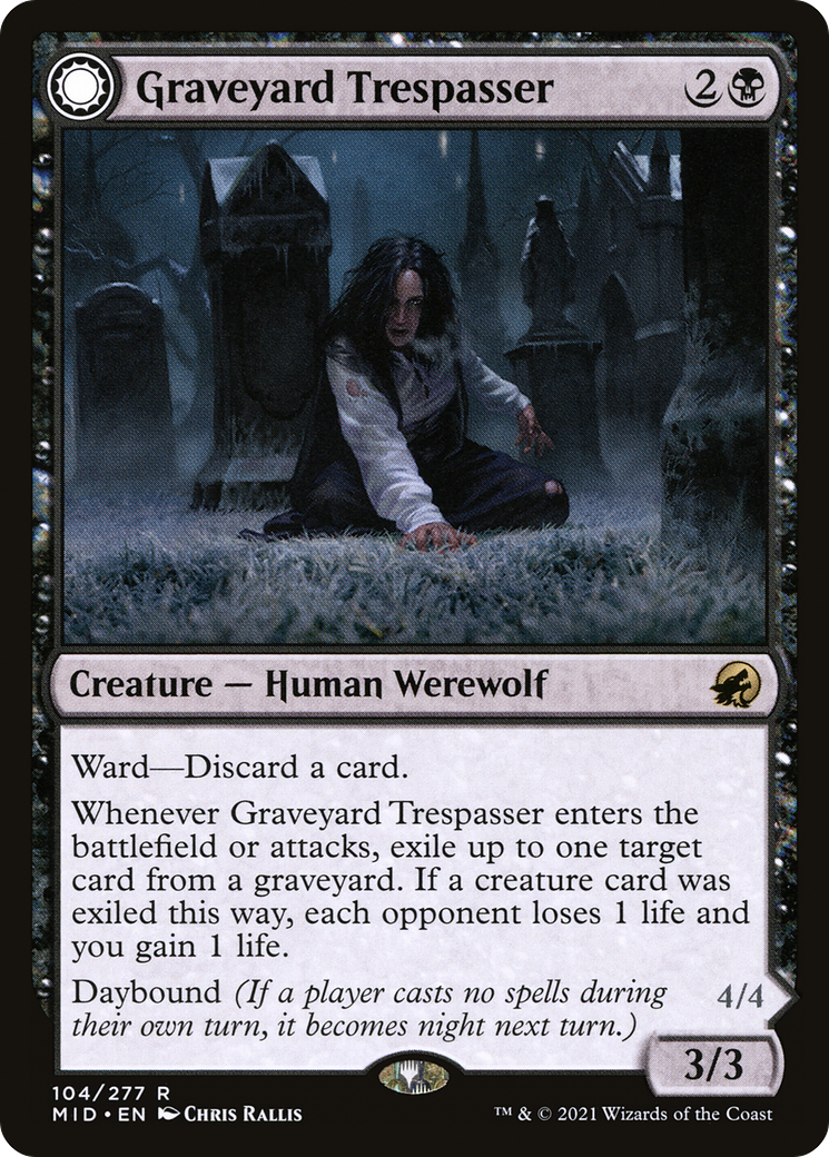 Graveyard Trespasser // Graveyard Glutton (104) [Innistrad: Midnight Hunt] - Deck Out Gaming