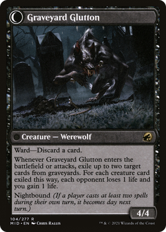 Graveyard Trespasser // Graveyard Glutton (104) [Innistrad: Midnight Hunt] - Deck Out Gaming