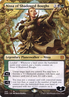 Nissa of Shadowed Boughs (Borderless) (283) [Zendikar Rising] foil - Deck Out Gaming