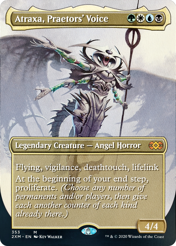 Atraxa, Praetors' Voice (Borderless) (353) [Double Masters] foil - Deck Out Gaming