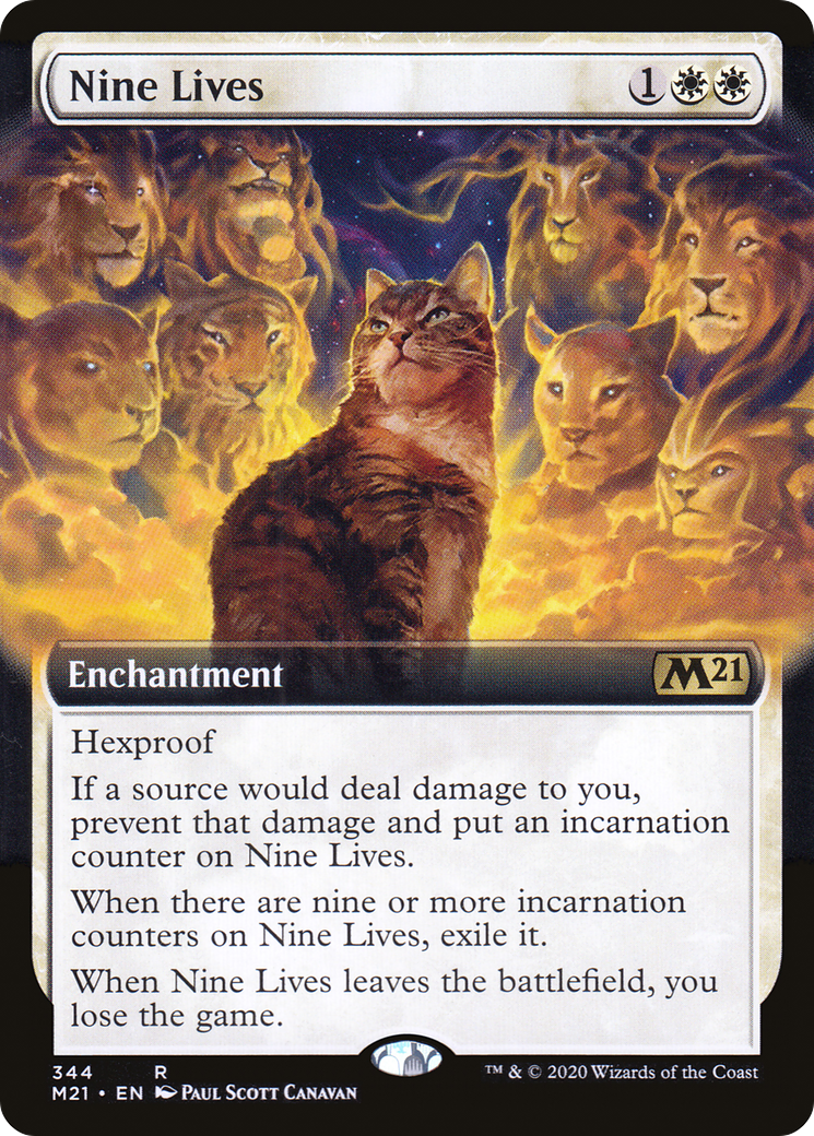 Nine Lives (Extended Art) (344) [Core Set 2021] - Deck Out Gaming