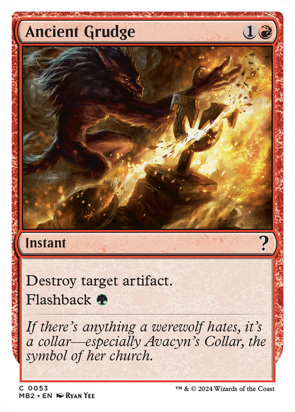 Ancient Grudge (White Border) (53) [Mystery Booster 2] - Deck Out Gaming